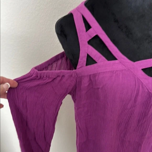 Women's Purple Strappy Top - Picture 2 of 6